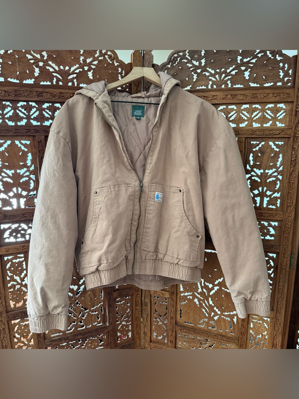 Women Canvas Hooded Utility Jacket - Wild Fable